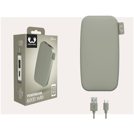 Powerbank 12000 mAh USB-C recharge ultra rapide & 20W - FRESH N REBEL - FNR_PWB_2PB12100DG