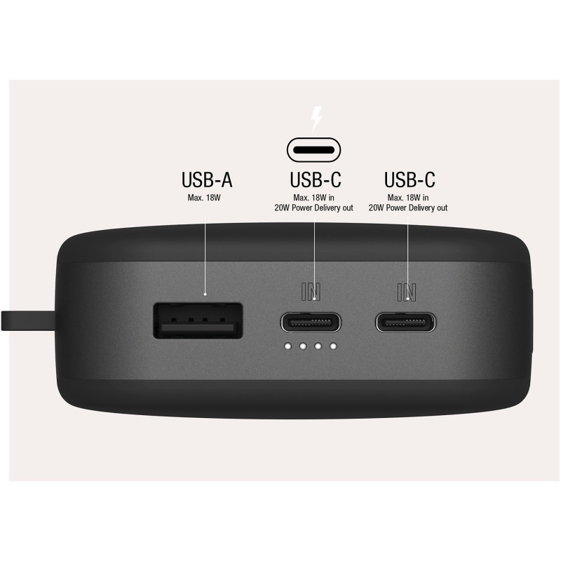 Powerbank 24000 mAh USB-C recharge ultra rapide & 20W - FRESH N REBEL - FNR_PWB_2PB24100SG