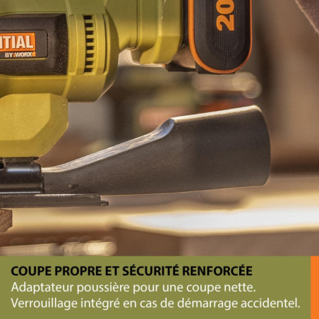 Scie sauteuse sans fil 1 batterie ESSENTIAL ES556 20 V 2 Ah