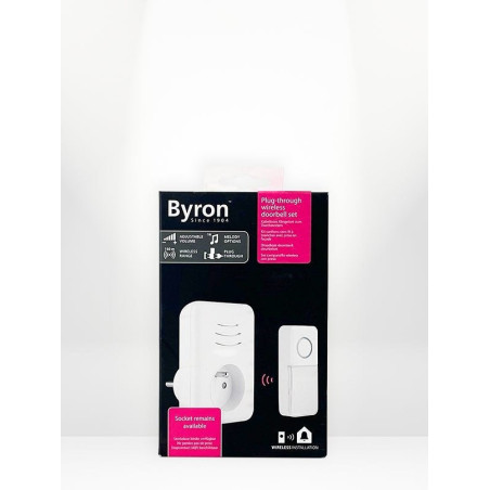 Sonnette Sans Fil Byron. Blanc
