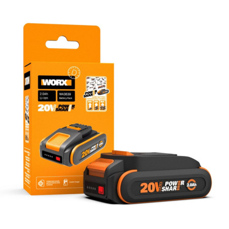 Batterie WORX. 20 V. 2 Ah Wa3639 lithium-ion