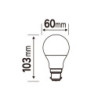 X Amp Led Std B22 60W Dep4000K