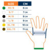 Paire de gants tactile pour outil de manutention latex. T 9 DEXTER
