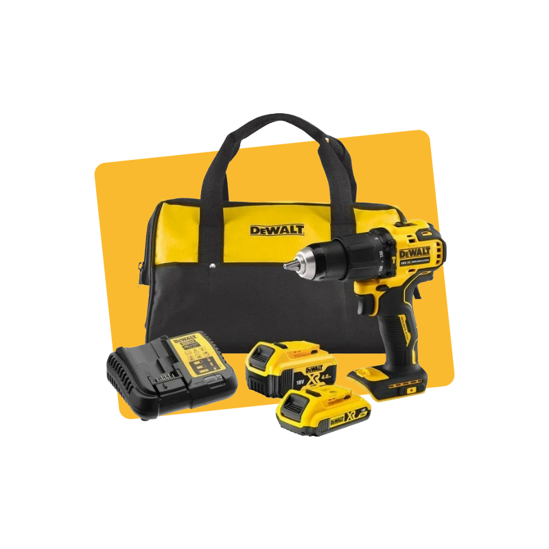 Perceuse visseuse sans fil DEWALT 18 V 4 Ah, 2 batteries DualRun DCD709MDR-QW