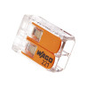 Lot de 10 bornes à levier 2 fils 4 mm² Transparent - WAGO
