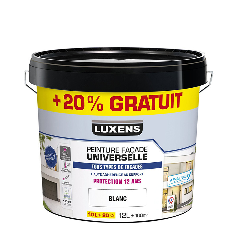 PEINT FAC UNIV LUXENS 12L BLC