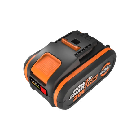 Batterie Pro 20V 4.0 Ah haute capacité avec indicateur Noir/Orange - WORX
