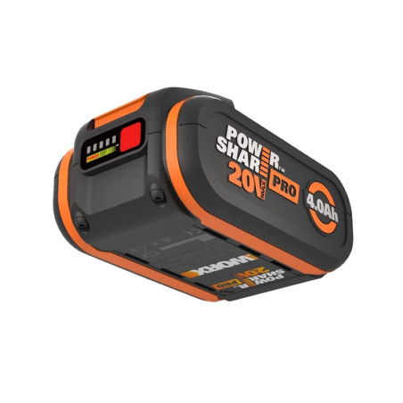 Batterie Pro 20V 4.0 Ah haute capacité avec indicateur Noir/Orange - WORX