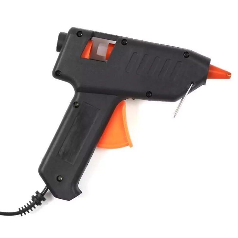 Pistolet à colle chaude 40W + 2 recharges 16cm Noir