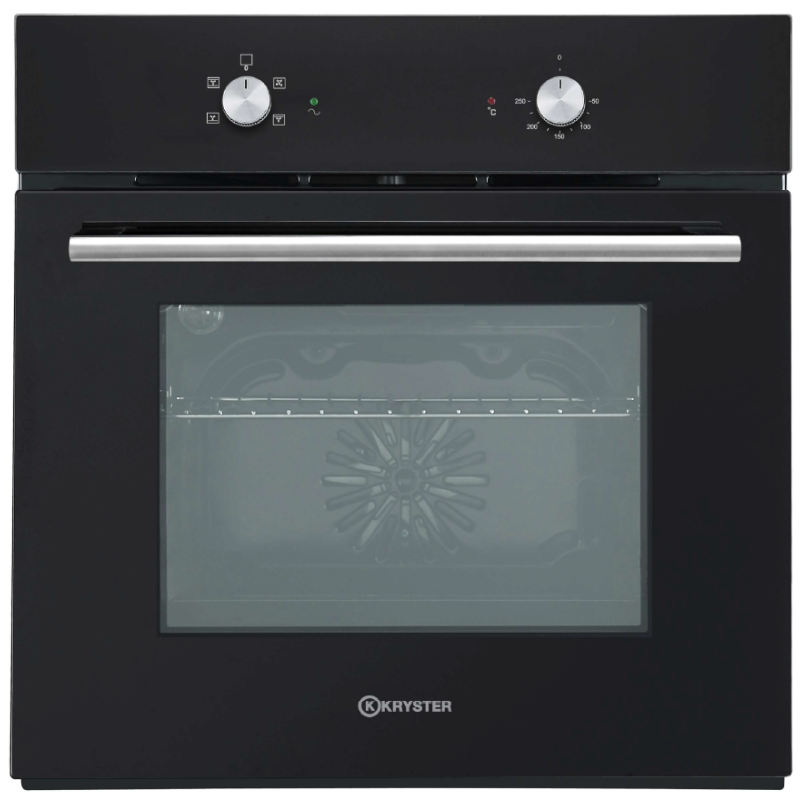 Four encastrable électrique 59L chaleur tournante noir - KRYSTER - KFE594F24BK