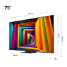 LG UHD AI 75UT91006LA.AEU TV 190,5 cm (75") 4K Ultra HD Smart TV Wifi Noir