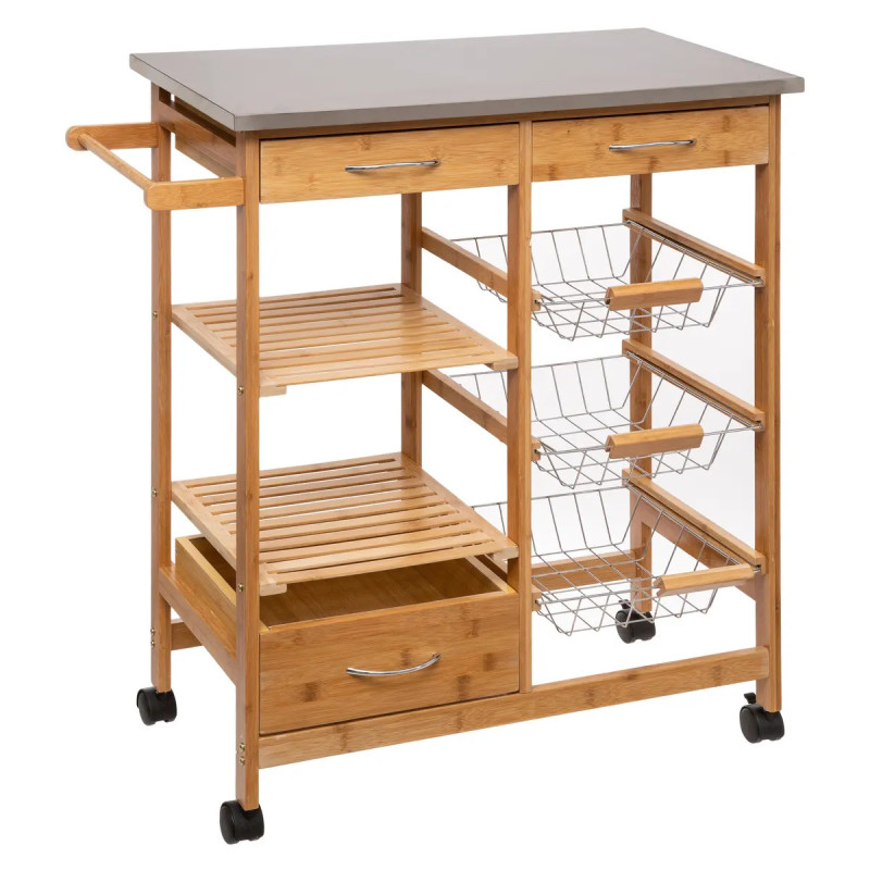 Desserte Grand Modèle Bambou/Métal - 5FIVE SIMPLY SMART - 167776