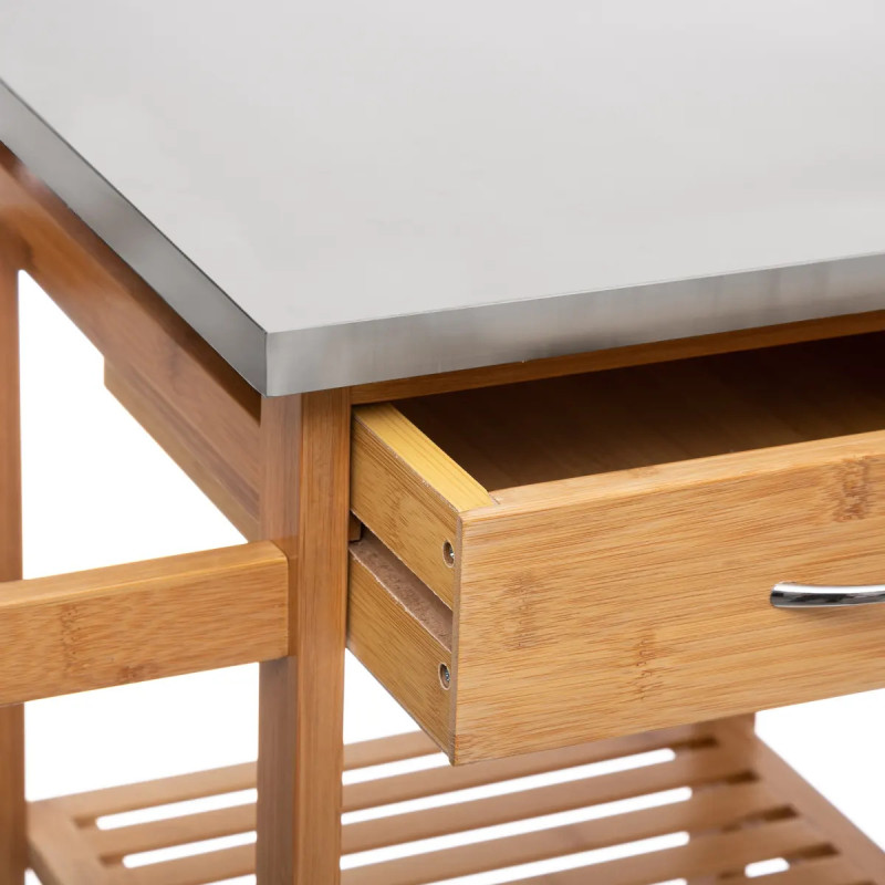 Desserte Grand Modèle Bambou/Métal - 5FIVE SIMPLY SMART - 167776