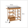 Desserte Grand Modèle Bambou/Métal - 5FIVE SIMPLY SMART - 167776