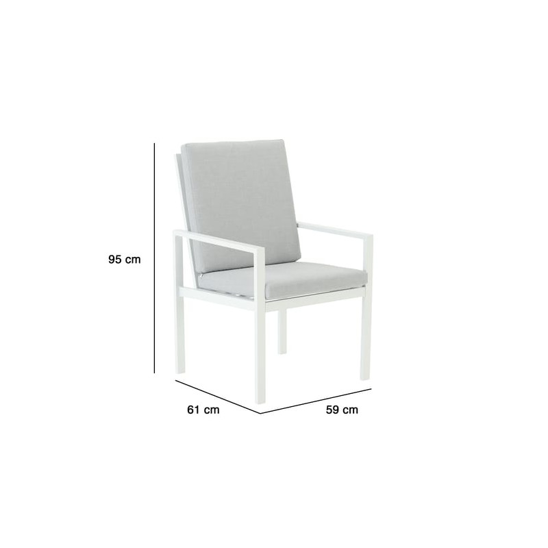 Lot de 2 fauteuils de jardin aluminium Las vegas - NATERIAL