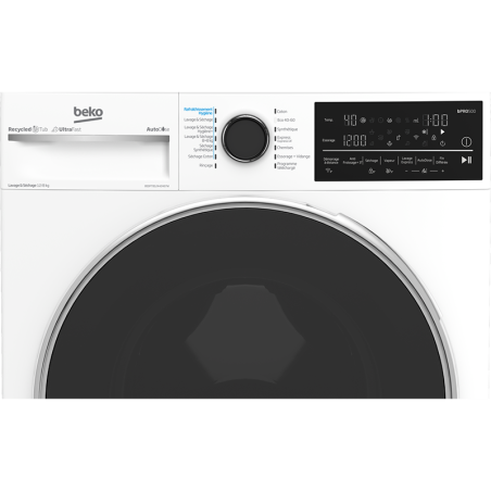 Lave-linge séchant hublot 1400 tr/min 12/8 kg Blanc - BEKO - B5DFT812442467W