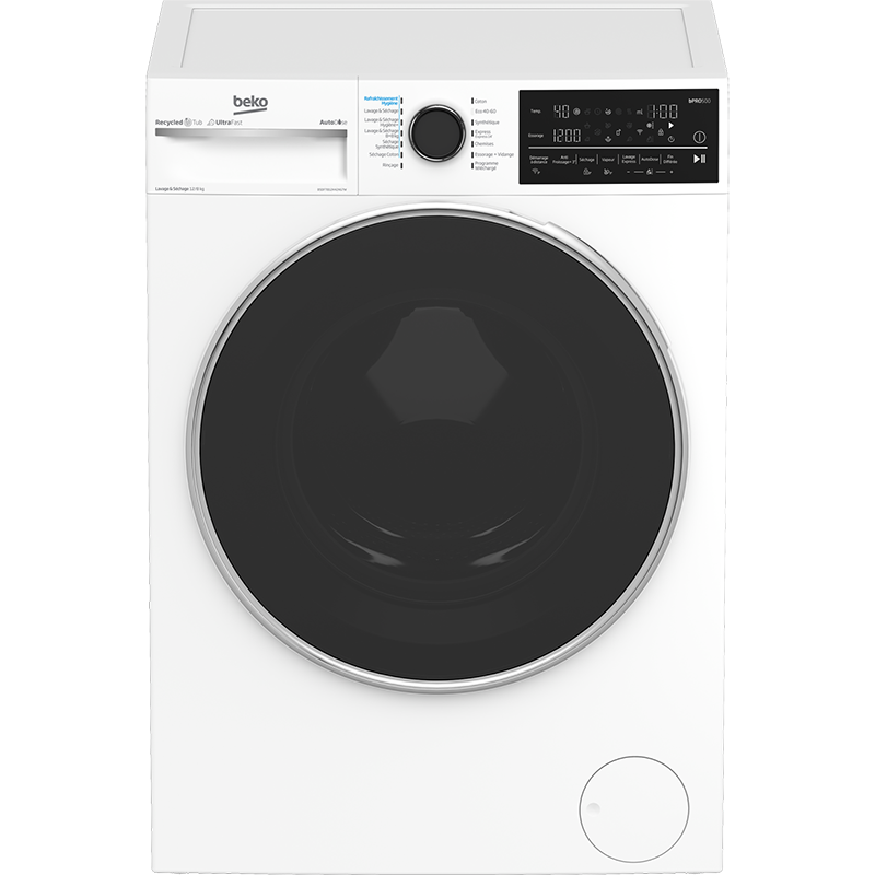 Lave-linge séchant hublot 1400 tr/min 12/8 kg Blanc - BEKO - B5DFT812442467W