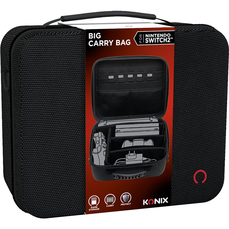 Sacoche de protection et transport Big Carry Case pour Nintendo Switch 2 Noir - KONIX - 61889000093