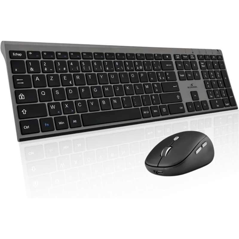 Pack clavier et souris sans fil Grapheme noir - BLUESTORK - BS_PACK_WL_PC_BE_F