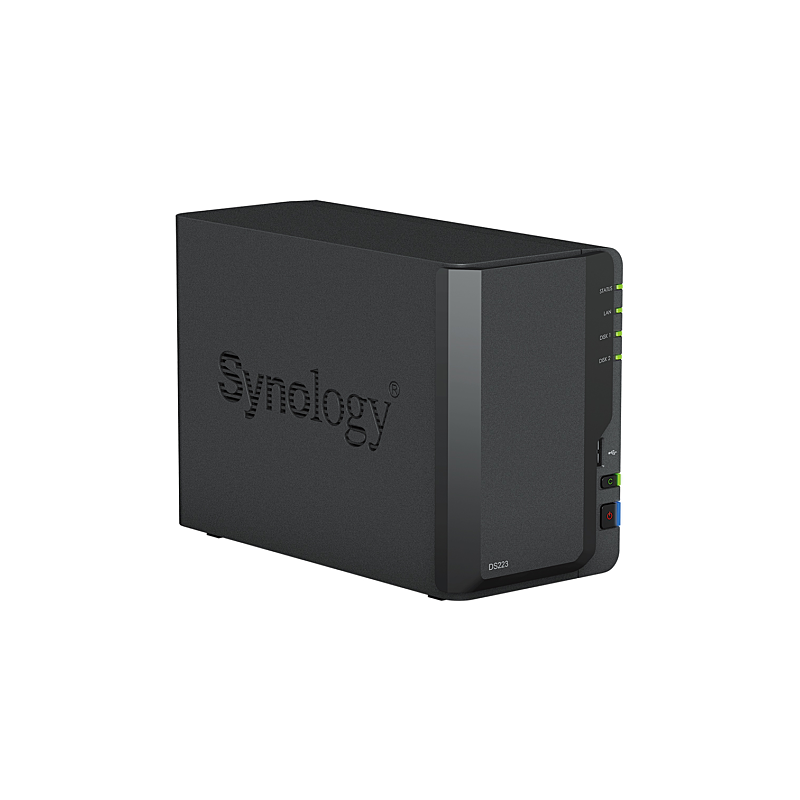 Serveur de stockage Disk Station Quad 1,7GHz 2Go 2xSATA3 1xGbL 3xUSB3.0  - SYNOLOGY - NAS_SYNOL_DS223