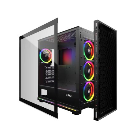 Boîtier Black Destroyer Glass-G ARGB Micro ATX - M.RED - BT_M.RED_01502231