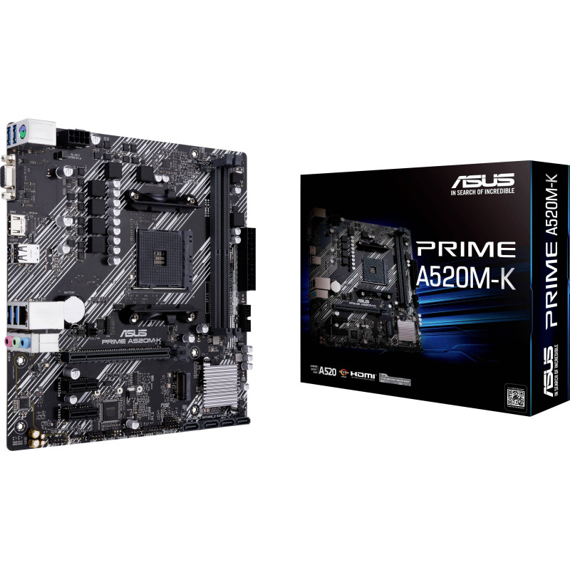 Carte mère (AM4) PRIME A520M-K 2DDR4 4600 HDMI/VGA - ASUS - CM_ASUS_M520M_K
