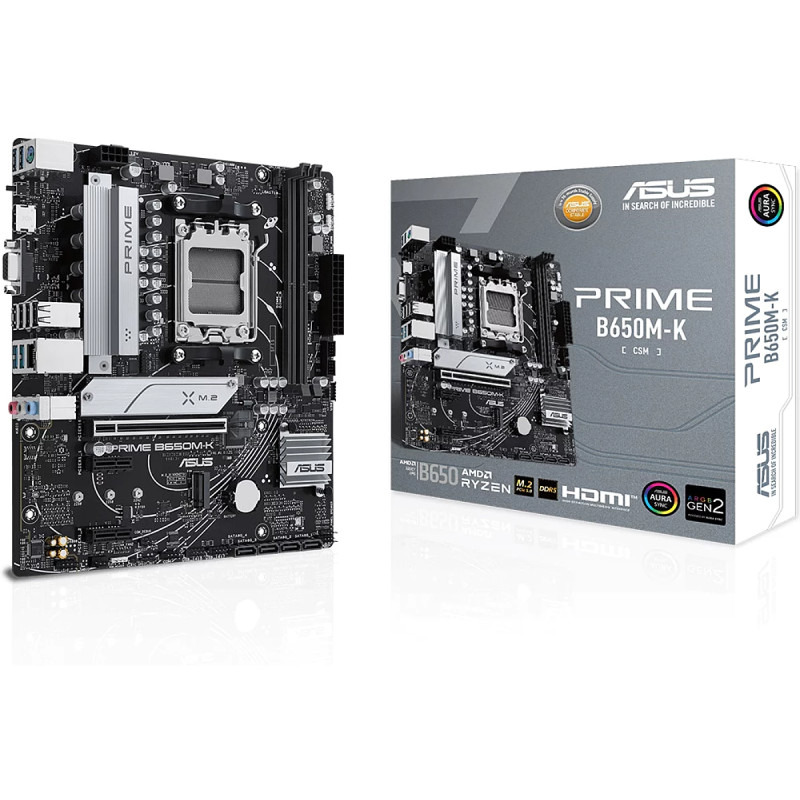 Carte mère (sAM5) 2DDR5 6400 HDMI/VGA mATX - ASUS - CM_ASUS_B650M_K