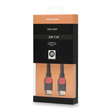 Câble HDMI 1.4 M/M 3m - D2 DIFFUSION - CAB_D2HDMI300MU