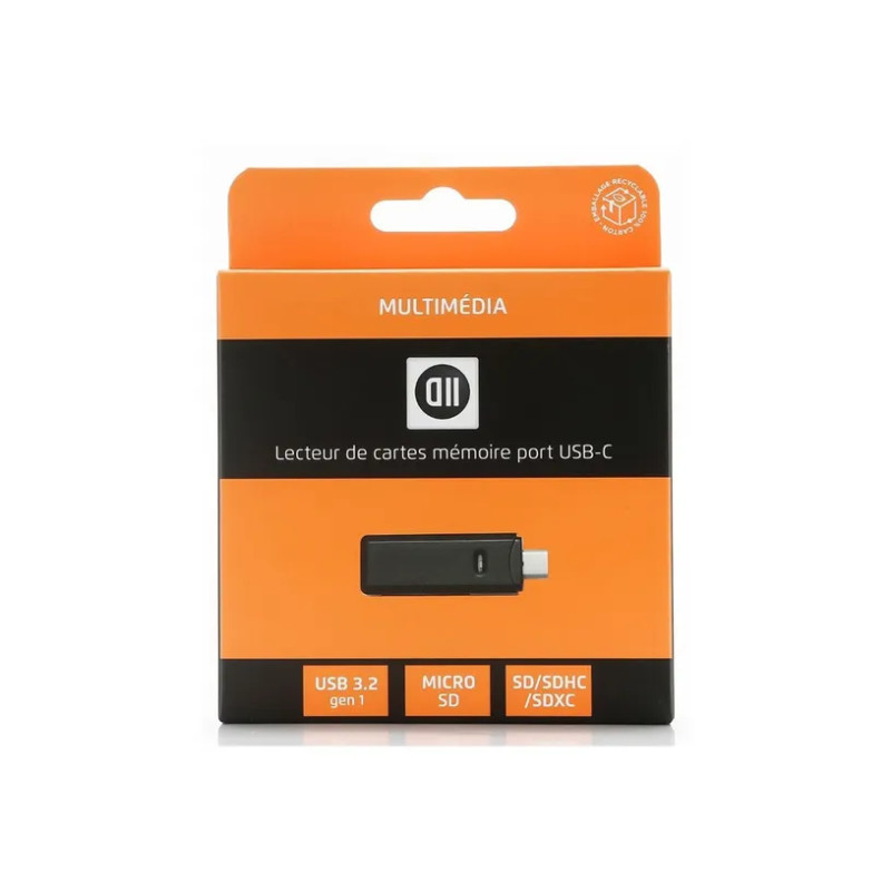 Lecteur de carte (SD, microSD, SDHC) USB-C 3.2 - D2 DIFFUSION - LEC_D2LECSDUSBC