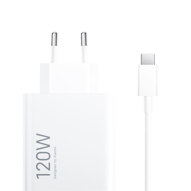Chargeur secteur mural 120W +câble USB-A vers USB-C HyperCharge blanc - XIAOMI - XI_MICHARGER120W