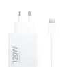 Chargeur secteur mural 120W +câble USB-A vers USB-C HyperCharge blanc - XIAOMI - XI_MICHARGER120W