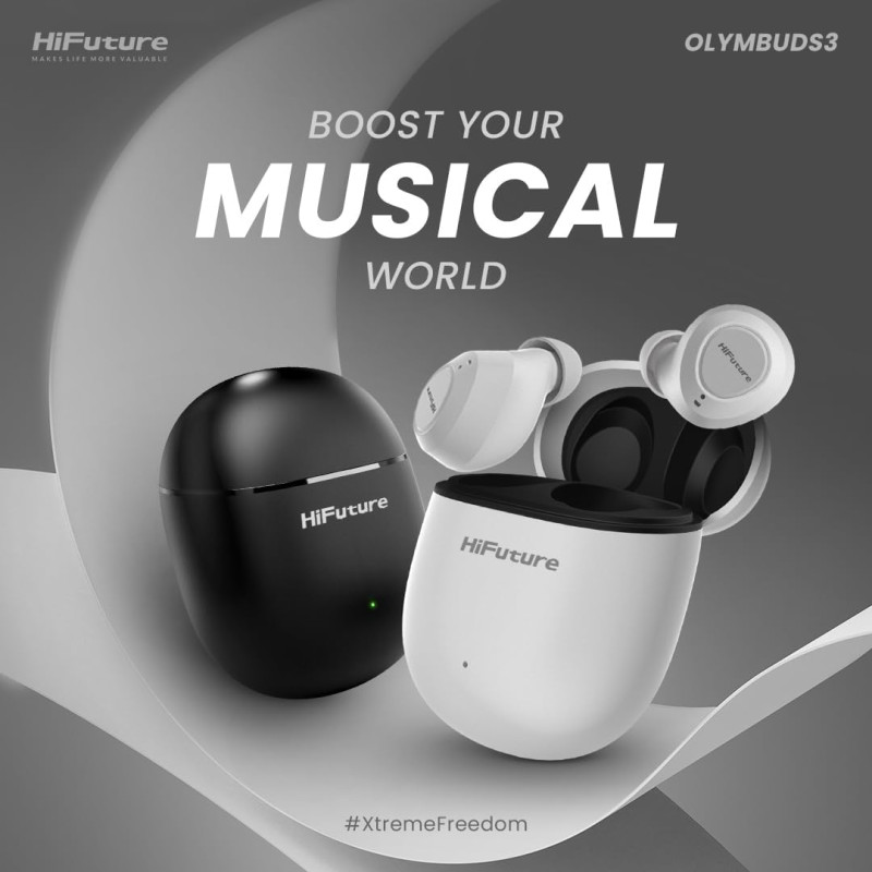 Écouteurs intra-auriculaire sans fil OlymBuds 3 noir - HIFUTURE