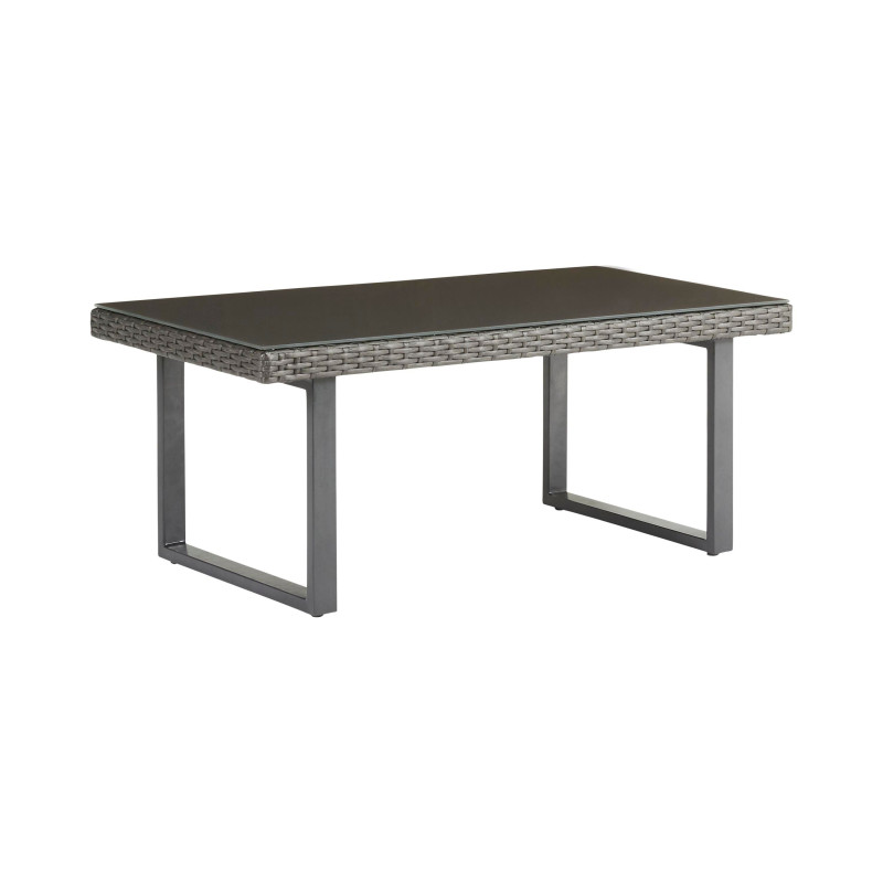 Table de jardin basse Noa rectangulaire gris anthracite - NATERIAL