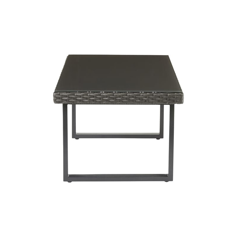 Table de jardin basse Noa rectangulaire gris anthracite - NATERIAL