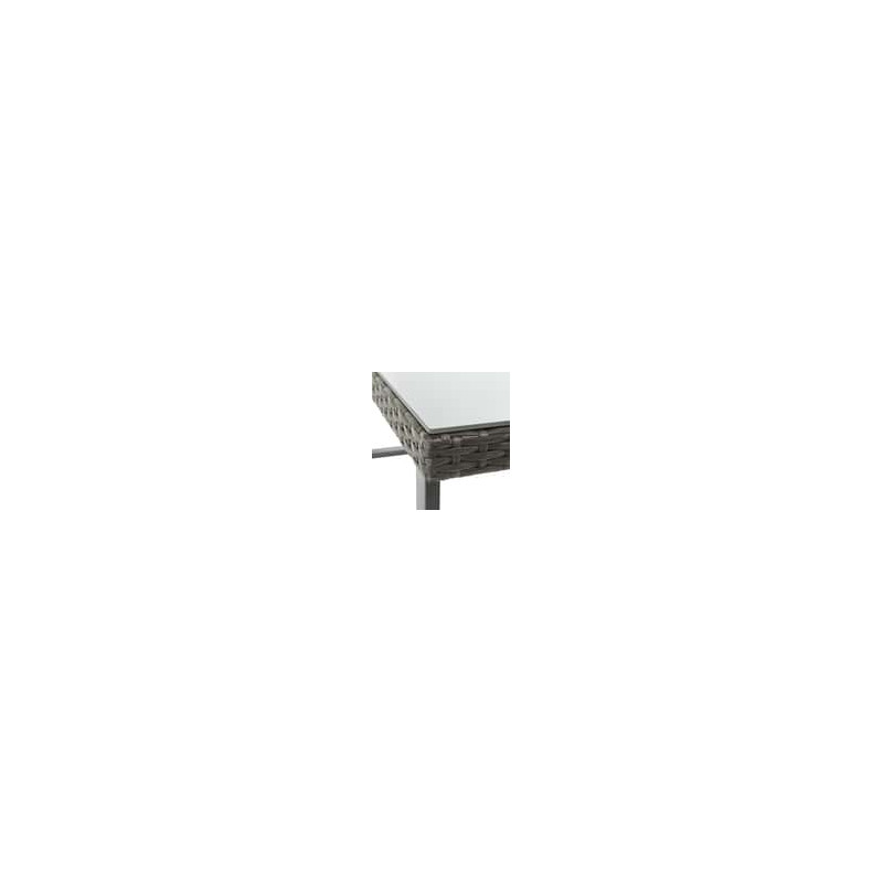 Table de jardin basse Noa rectangulaire gris anthracite - NATERIAL