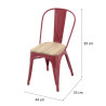 CHAISE JARDIN OXFORD ROUGE - NATERIAL
