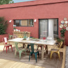 CHAISE JARDIN OXFORD ROUGE - NATERIAL