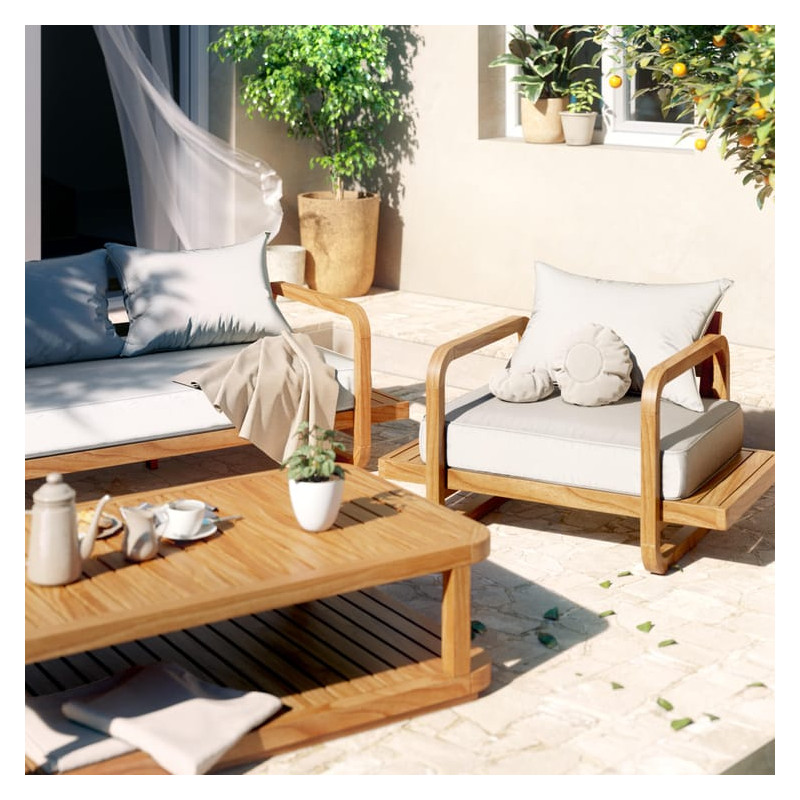 Table basse en teck Equateur - NATERIAL