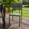 Chaise de jardin en aluminium Lyra Béta gris anthracite - NATERIAL