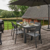 Chaise de jardin en aluminium Lyra Béta gris anthracite - NATERIAL