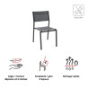 Chaise de jardin en aluminium Lyra Béta gris anthracite - NATERIAL