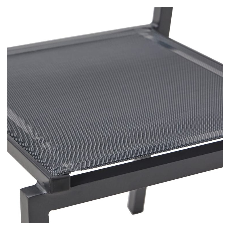 Chaise de jardin en aluminium Lyra Béta gris anthracite - NATERIAL
