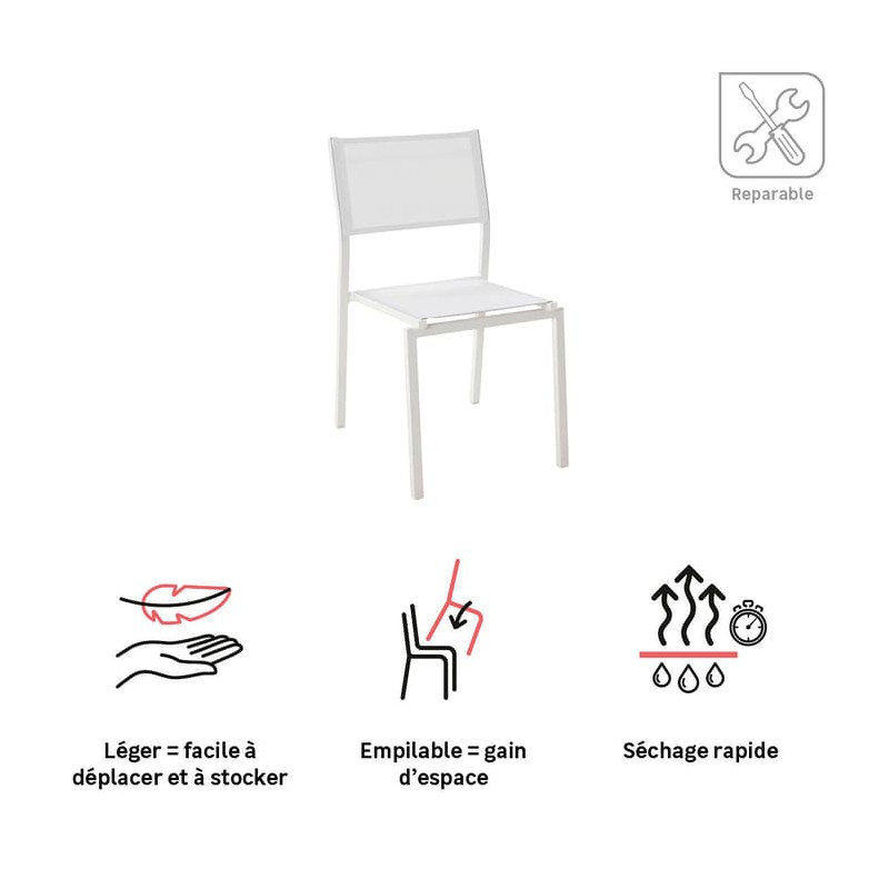 Chaise Lyra beta blanc - NATERIAL