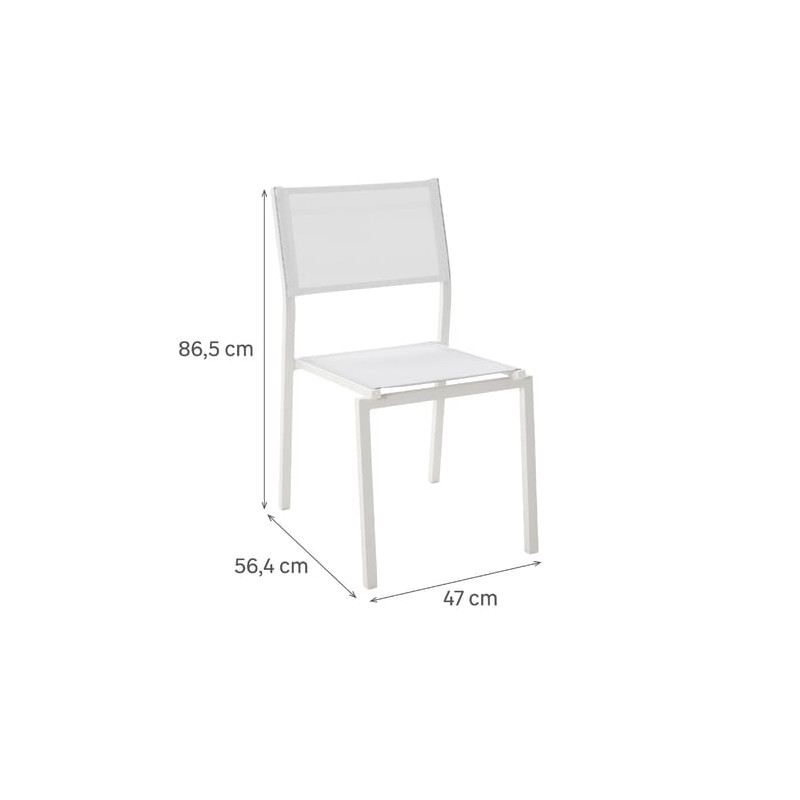 Chaise Lyra beta blanc - NATERIAL