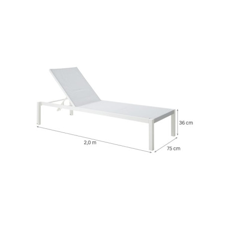 BAIN DE SOL LYRA BETA GRIS BLANC - NATERIAL