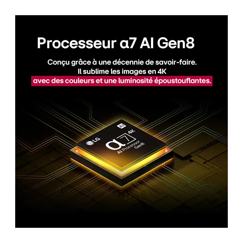 TV - LED - LG - 139 cm - 4K - 50Hz - Smart TV - processeur a7 AI 4K Gen8 - 55UA75006LA-AEU
