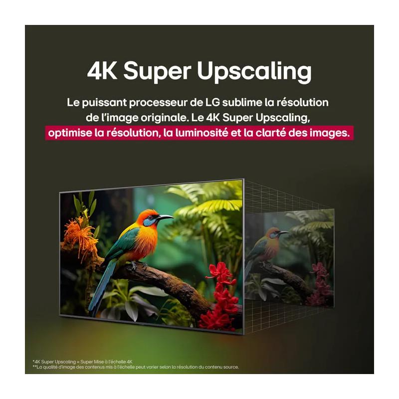TV - LED - LG - 139 cm - 4K - 50Hz - Smart TV - processeur a7 AI 4K Gen8 - 55UA75006LA-AEU