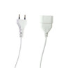 Rallonge menager 6a h03vvf 2 x 0,75 mm 2 metres blanc LEXMAN