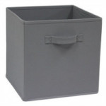 Panier L intissé Kub, SPACEO, H.31 x L.31 x P.31 cm gris