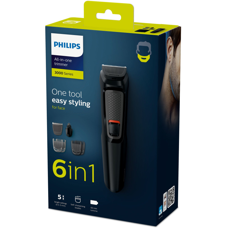Philips MULTIGROOM Series 3000 MG3710/15 6-en-1 Visage